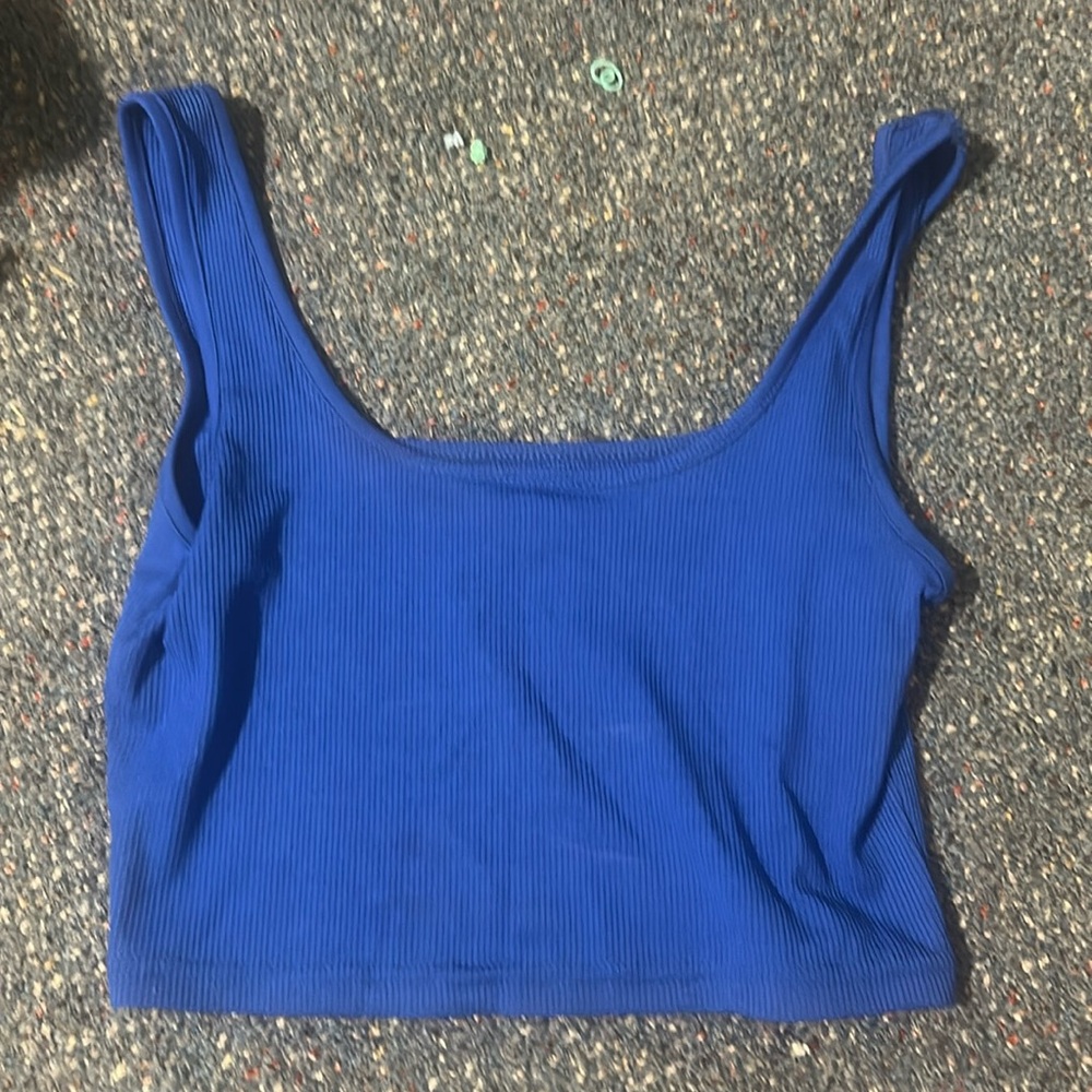 Blue crop top for summer